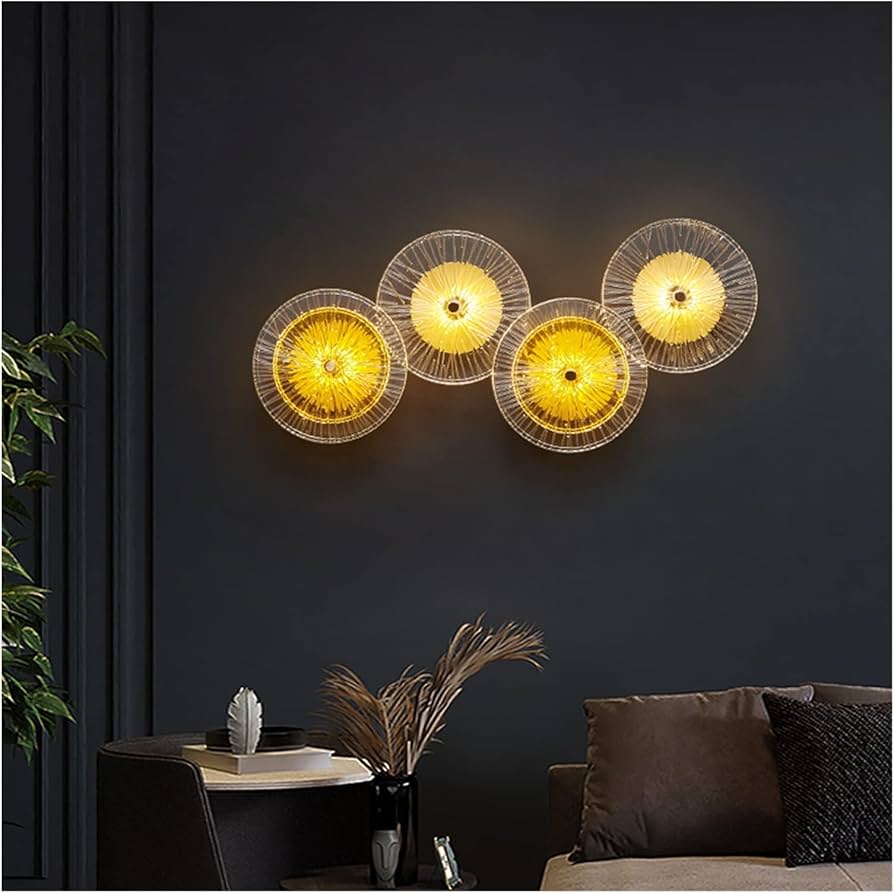 Sparkle Lotus Leaf Plates LED Wall Light