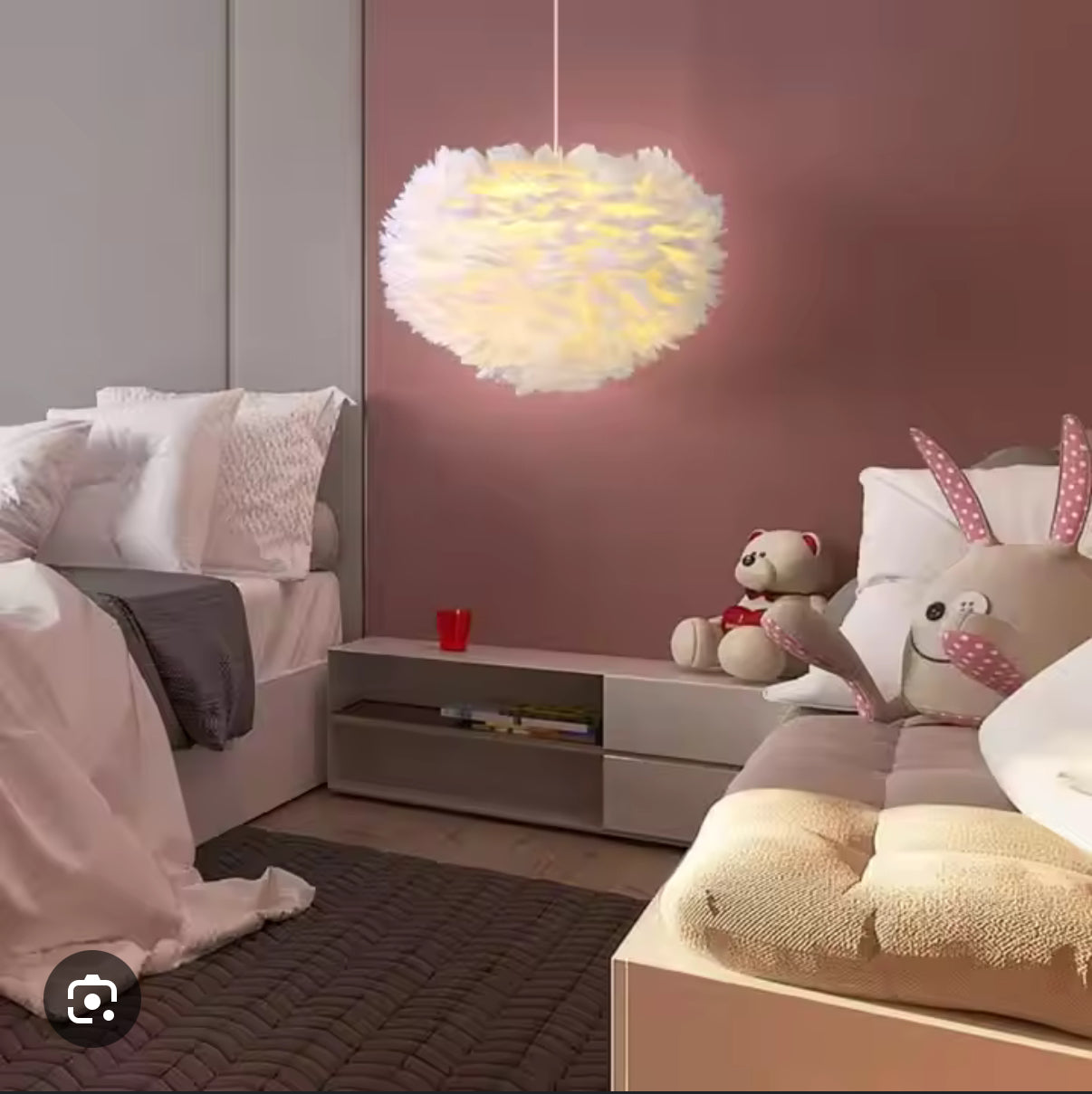 Modern Feather Pendant Hanging Ceiling LED Light