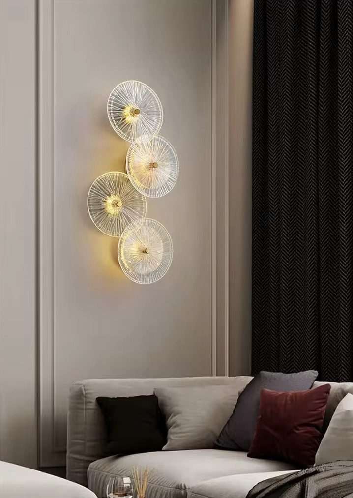 Sparkle Lotus Leaf Plates LED Wall Light