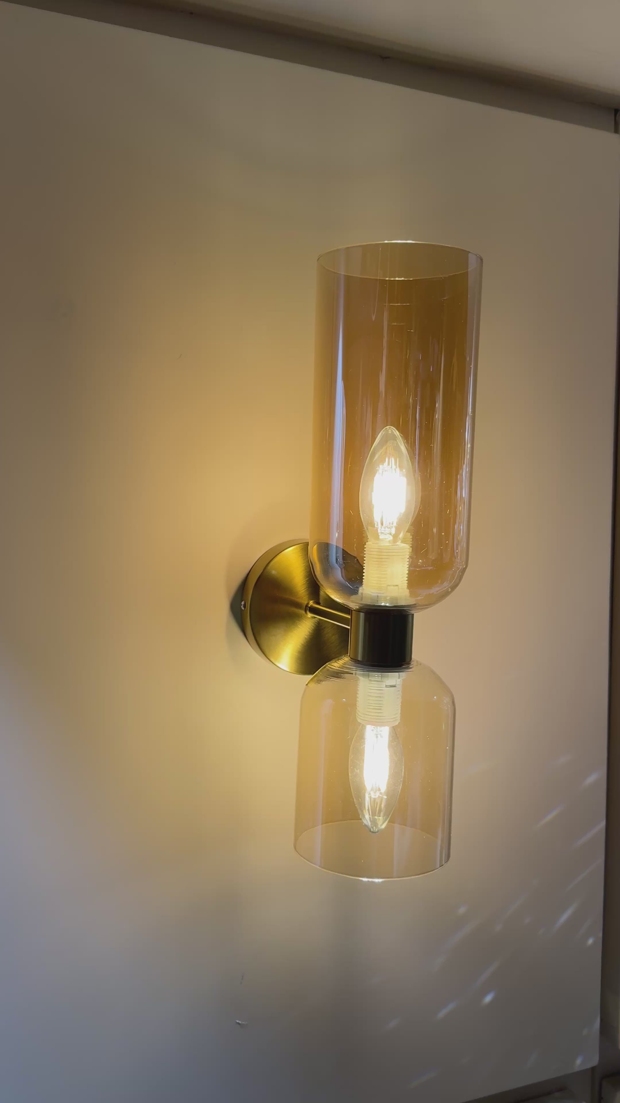Updown Funnel Wall Sconce LED Light – Glass Design