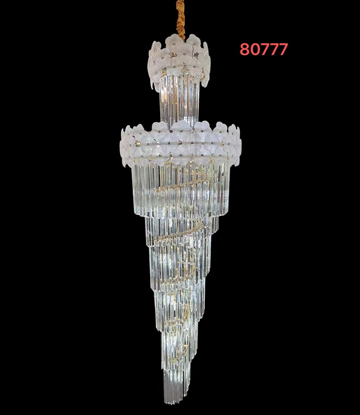 Double Floral Crown Crystal Chandelier