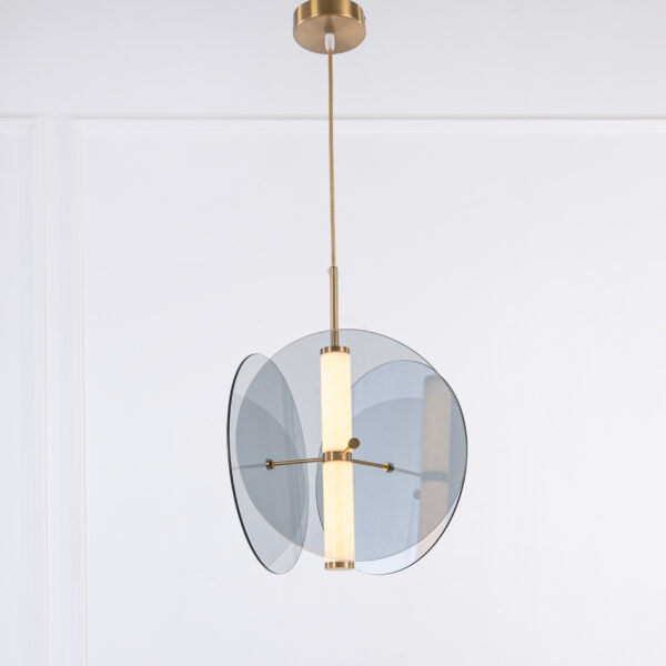 Tubular Pendant Arch Plates Glass Ceiling LED Lights