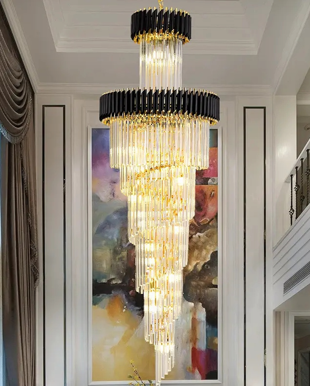 Spiral long Chandelier