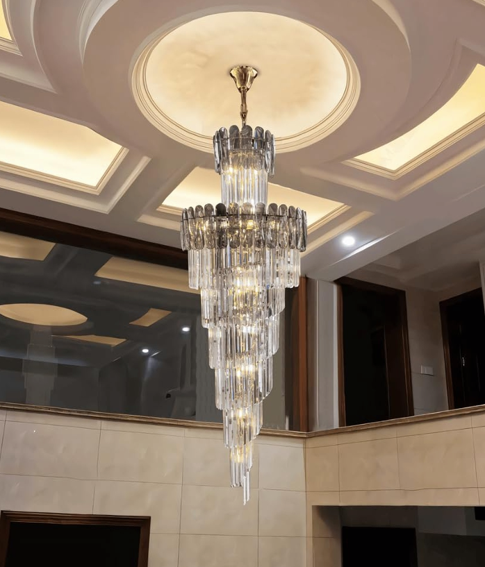 Spiraling Flights Crystal Chandelier