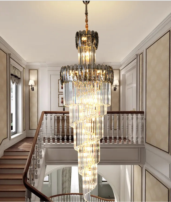 Spiraling Flights Crystal Chandelier