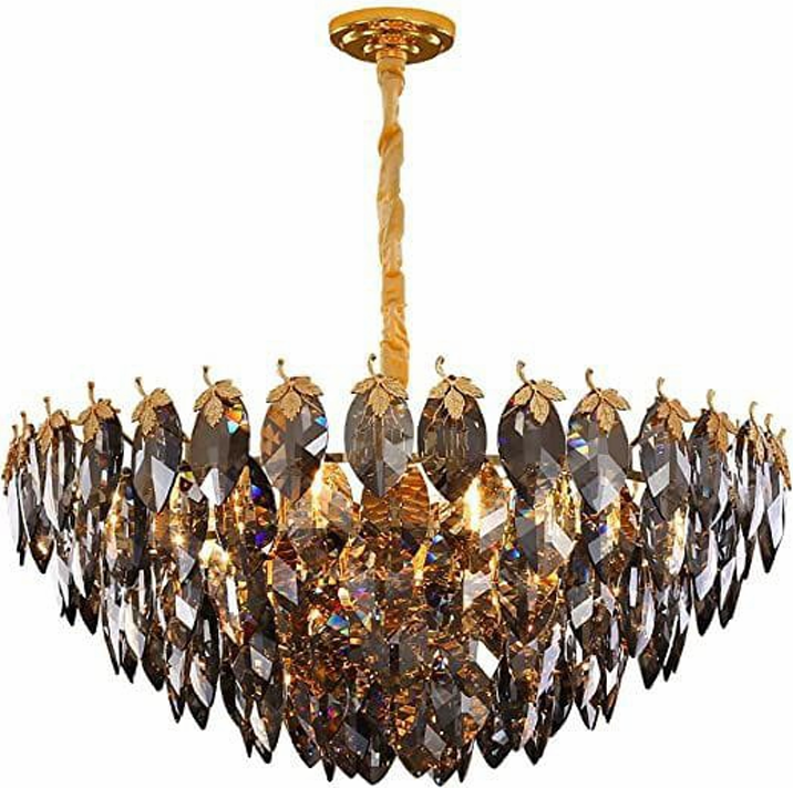 Amber leaf Crystal Chandelier