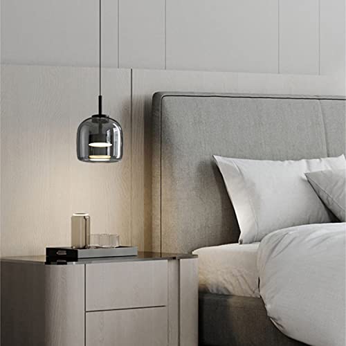 Champagne Glass Pendant LED Ceiling Lamp with Adjustable Height