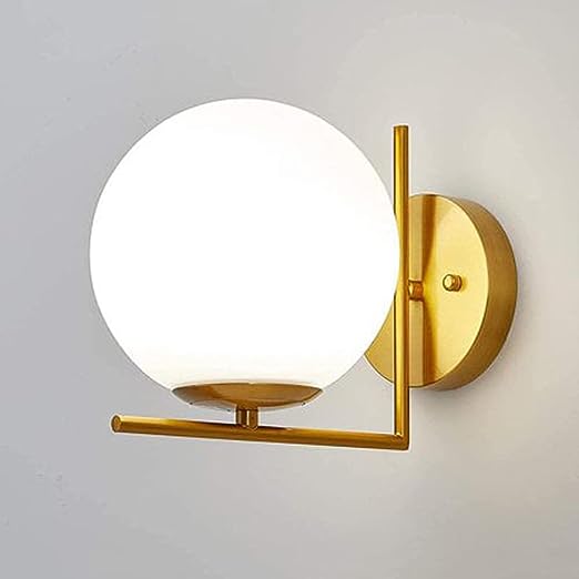 Luxurious Milk White & Golden Wall Light - Sparc Lights