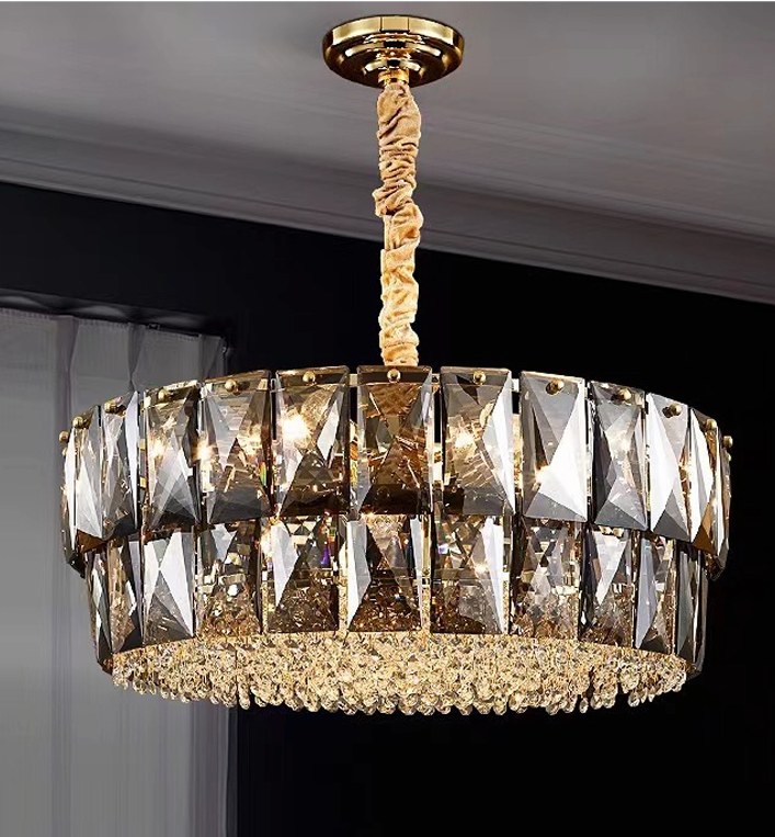 Amber Box Crystal Chandelier