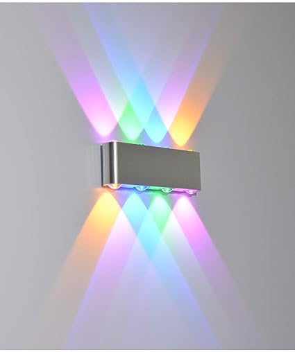 Led RGB 4 Beam Up And 4 Beam Down Wall Light - Sparc Lights