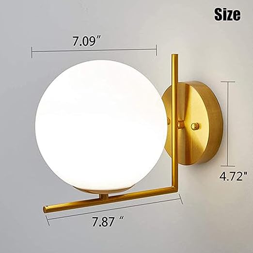 Luxurious Milk White & Golden Wall Light - Sparc Lights