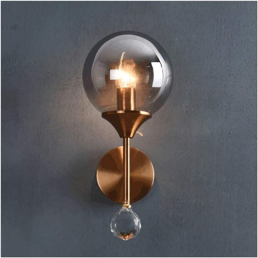 Minimalist Amber & Smoke Bulb Wall Light - Sparc Lights