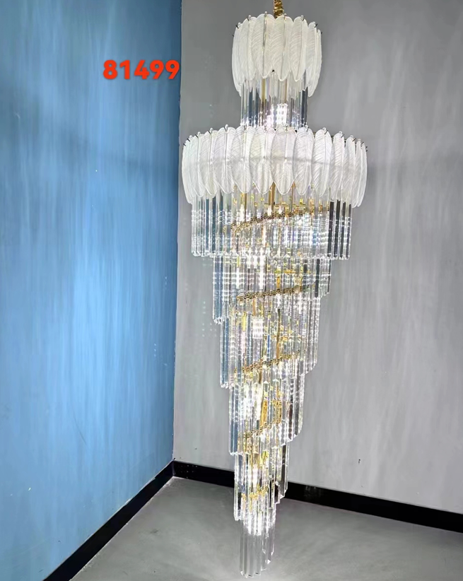 Light Cascade foliage Crystal Chandelier