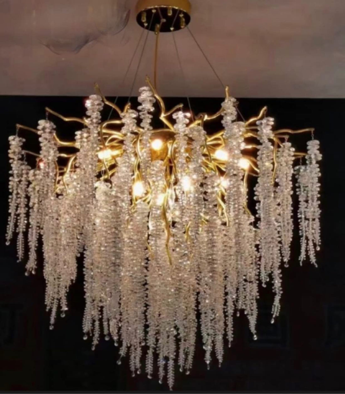 Wisteria Flower Fall Crystal Chandelier - Sparc Lights