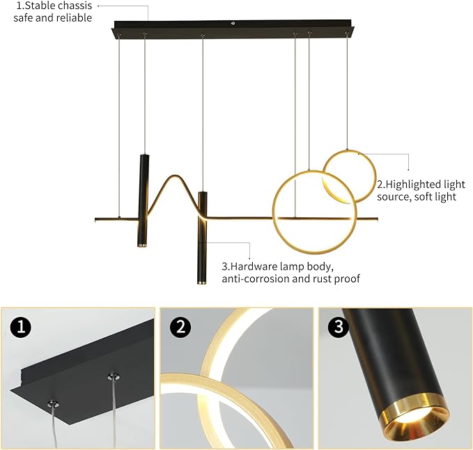 Twin Halo Luminaire Modern Chandelier - Sparc Lights