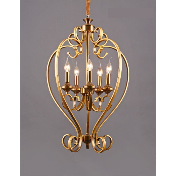 Antique Gold Climber Hanging Light - Sparc Lights