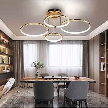 Modern 4 Ring Ceiling LED Chandelier