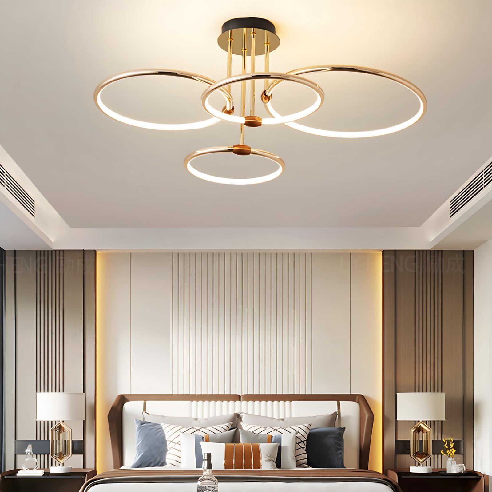 Modern 4 Ring Ceiling LED Chandelier