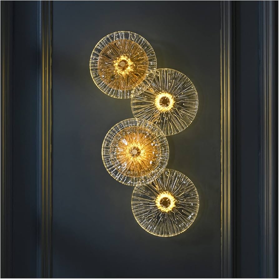 Sparkle Lotus Leaf Plates LED Wall Light