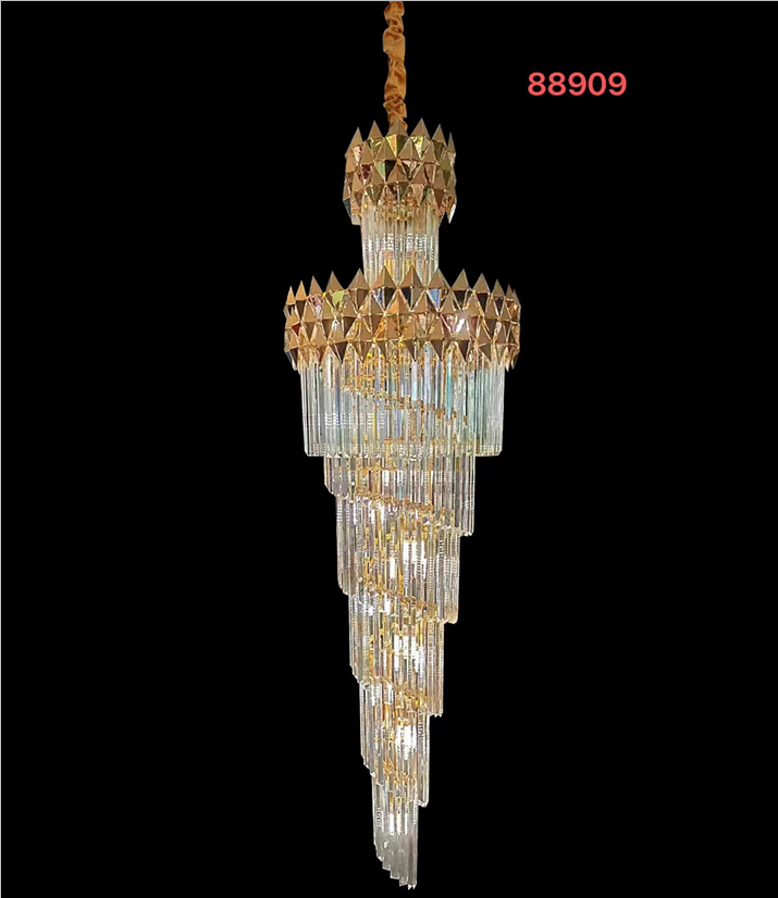 Gold Diamond Crystal Chandelier