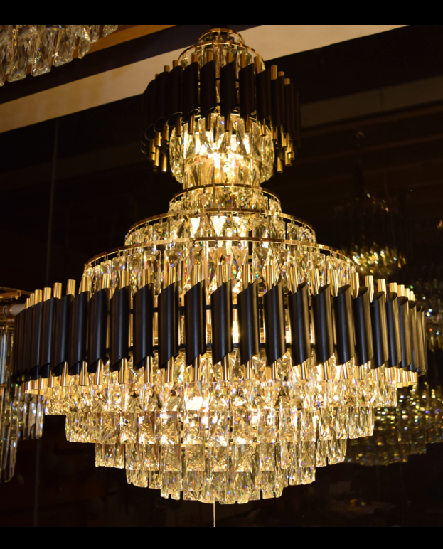 Gold Black Chandelier