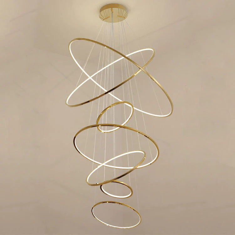Circular ring lights for hanging light and ambient lighting