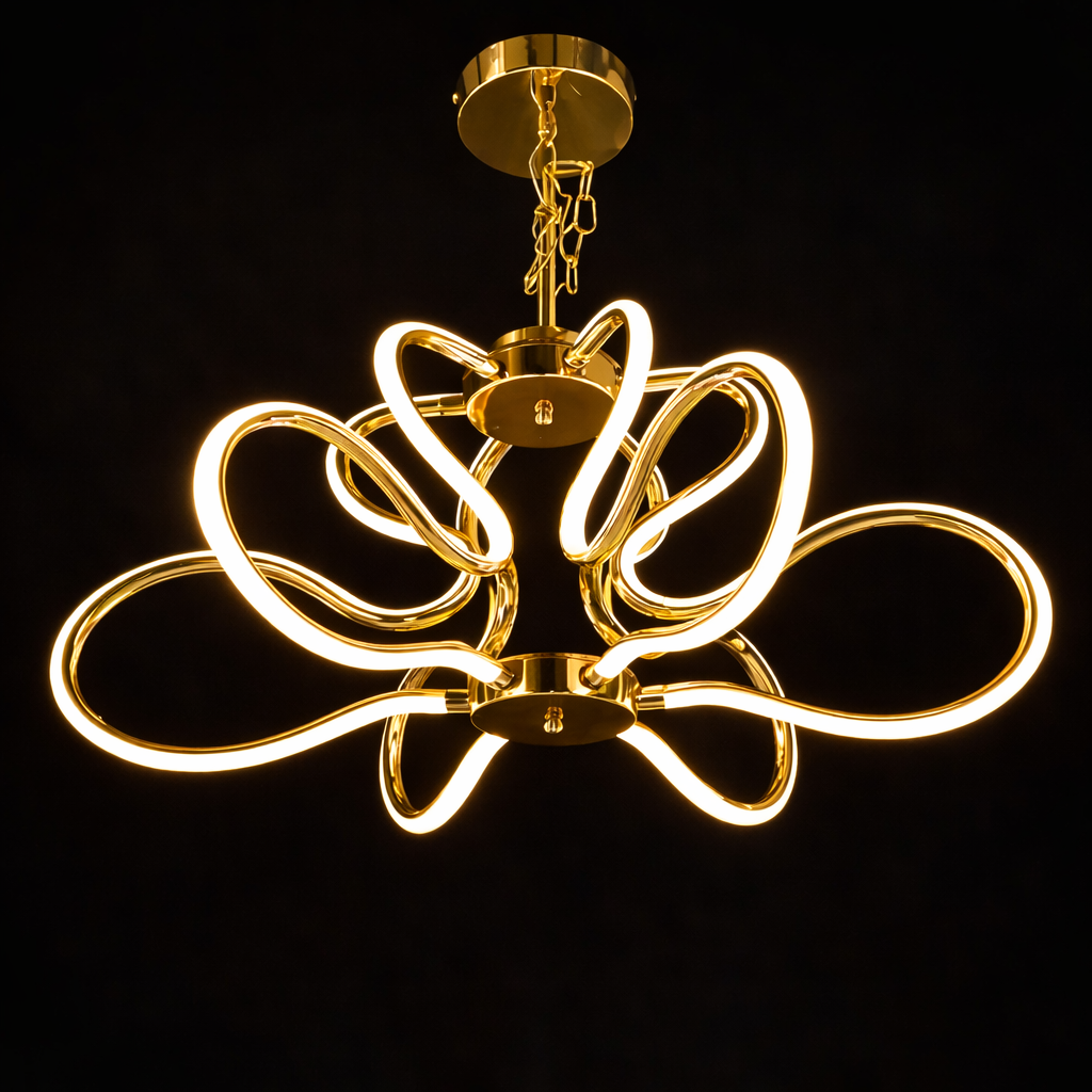 Antique LED Abstract Profile Chandelier