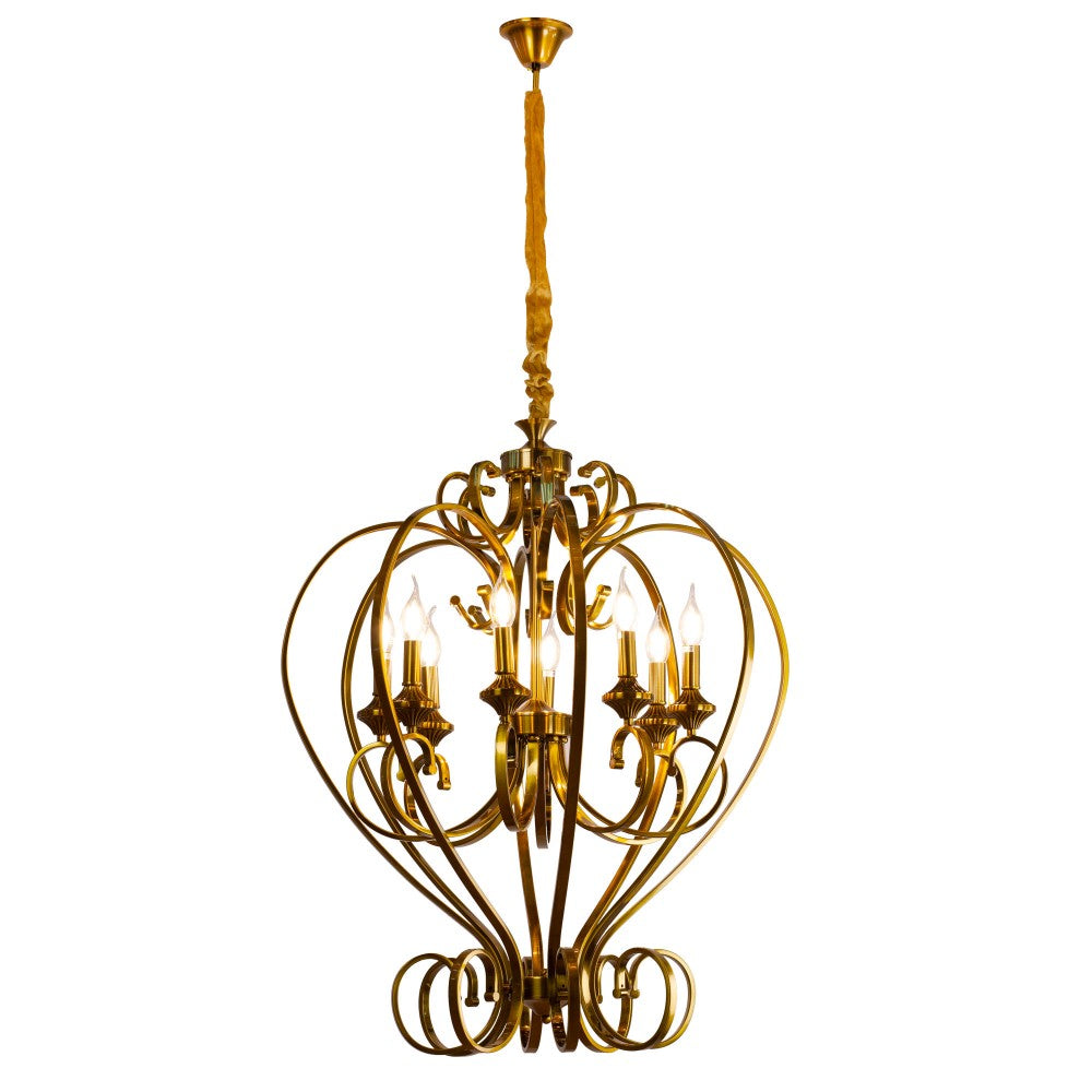 Antique Gold Climber Hanging Light