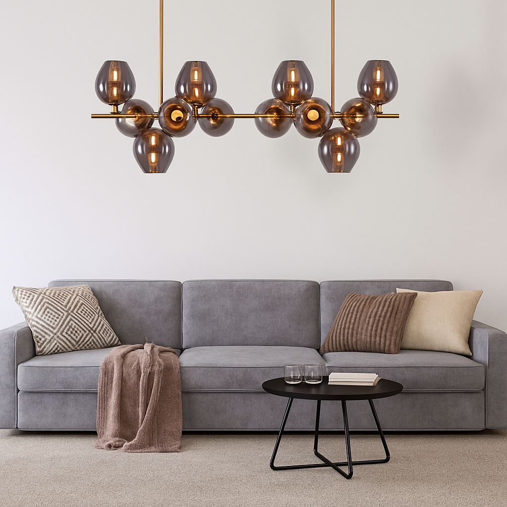 Artistic Shaded Glass LED Lamp Chandelier Light