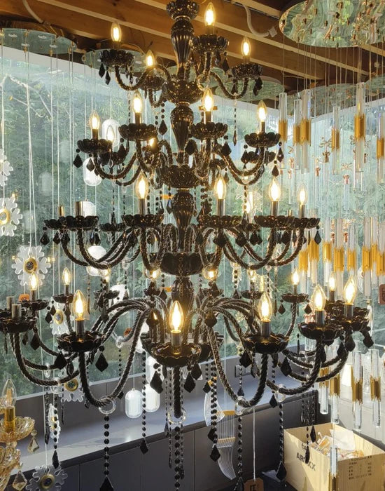 Black Chalice Italian Chandelier