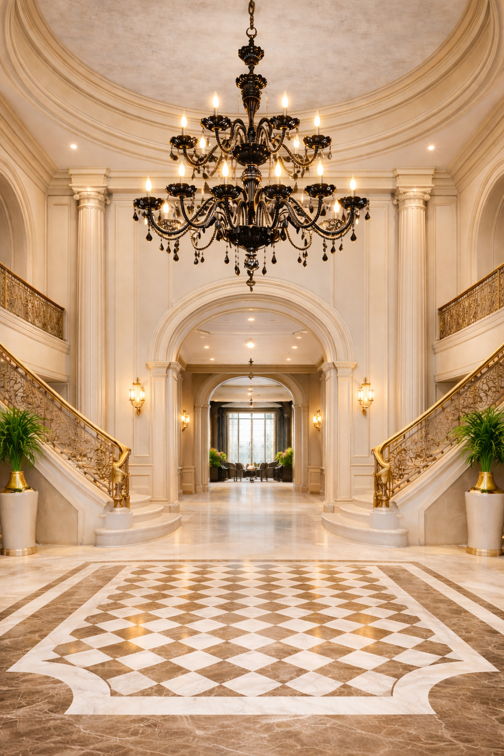 Black Chalice Italian Chandelier