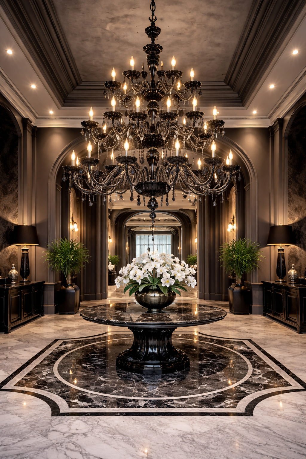 Black Chalice Italian Chandelier