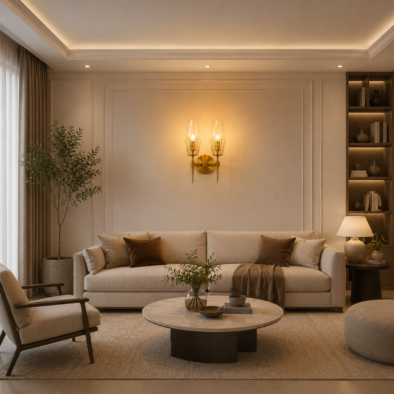 Champagne Glass Wall Light