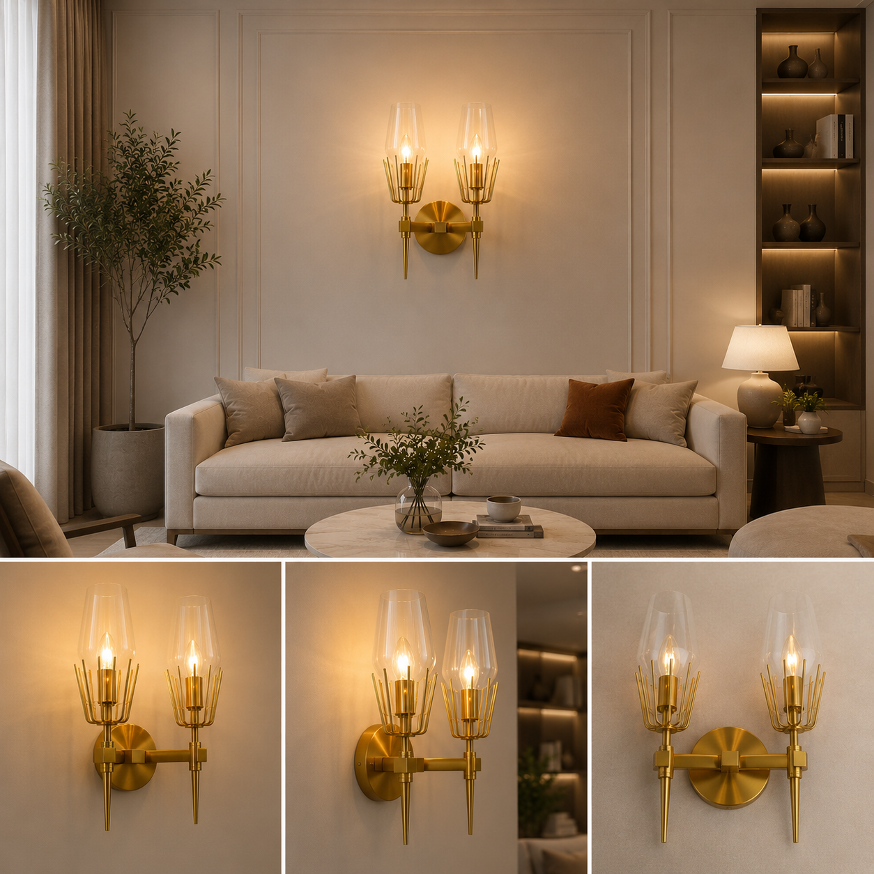 Champagne Glass Wall Light
