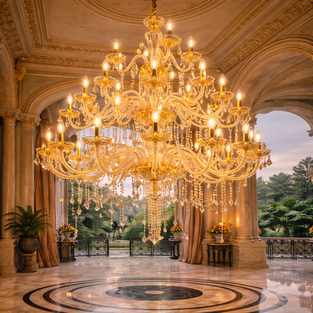 Crystal Chalice Italian Chandelier