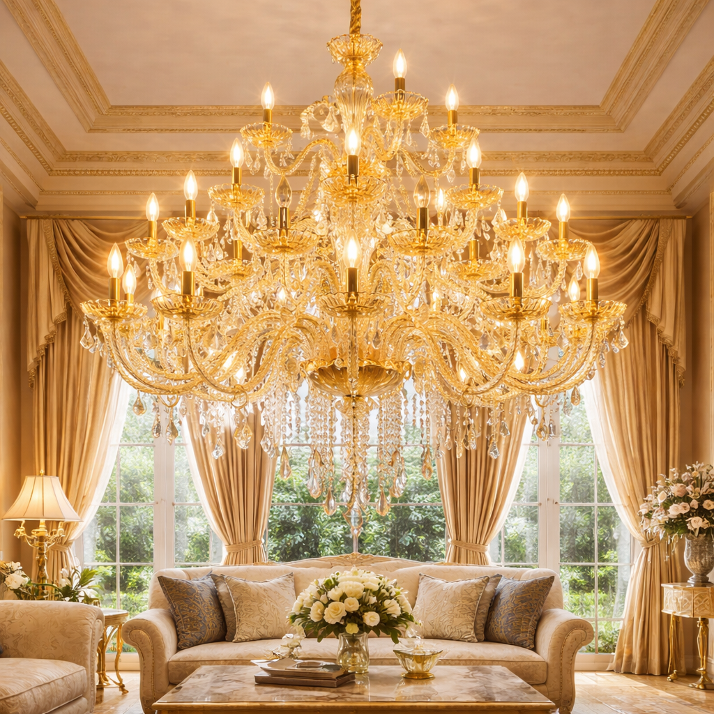 Crystal Chalice Italian Chandelier