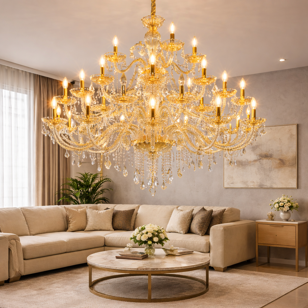 Crystal Chalice Italian Chandelier