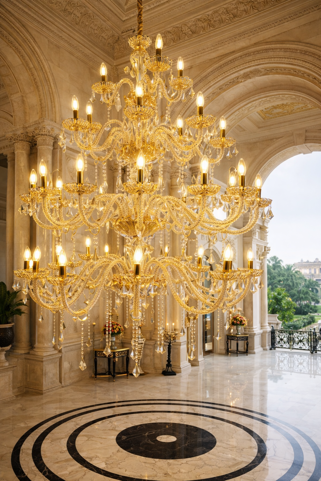 Crystal Chalice Italian Chandelier