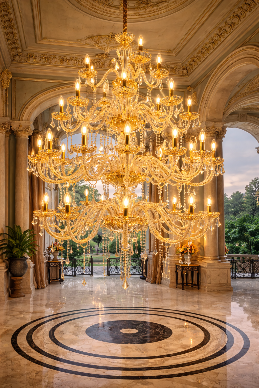 Crystal Chalice Italian Chandelier