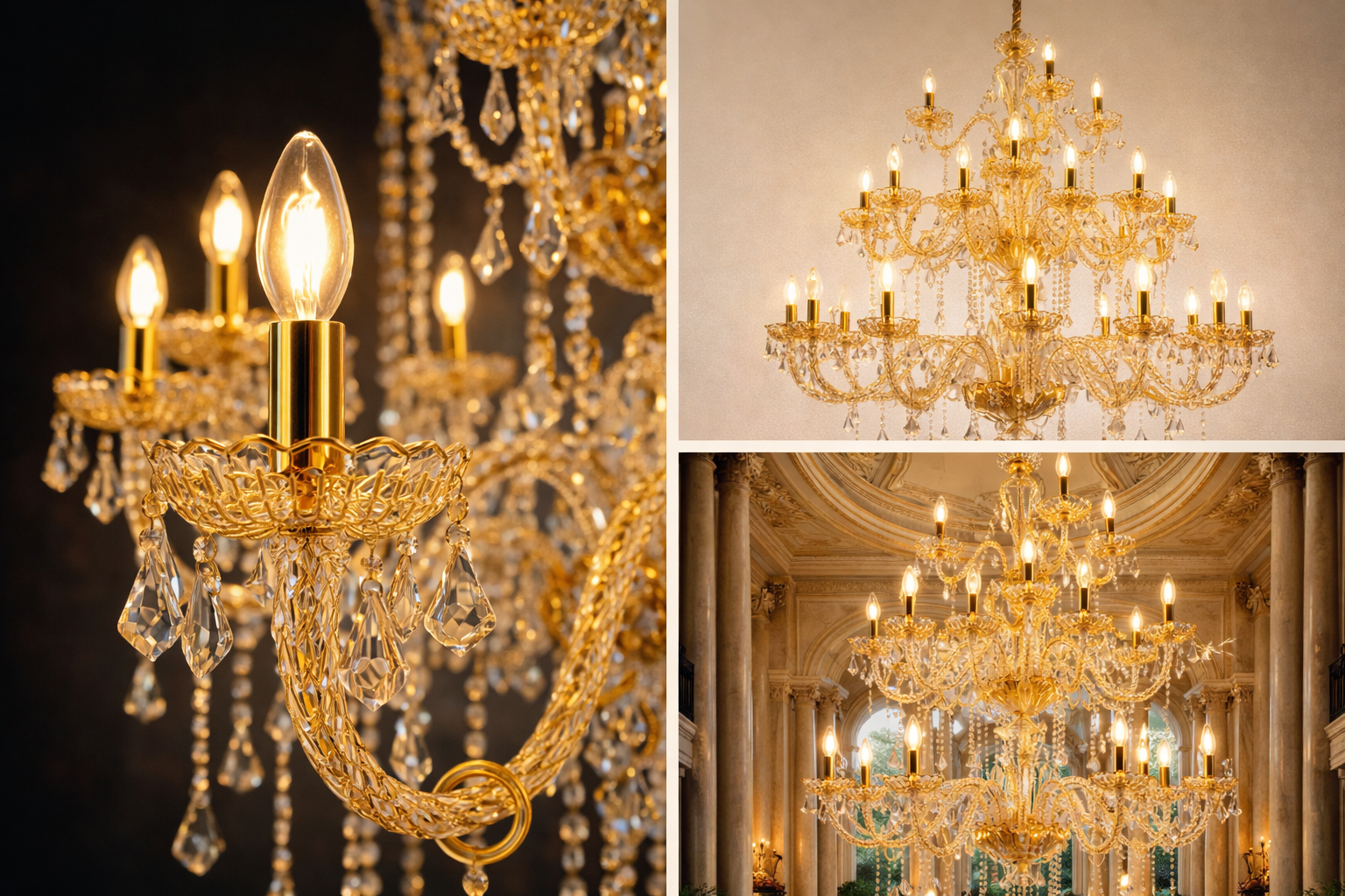 Crystal Chalice Italian Chandelier