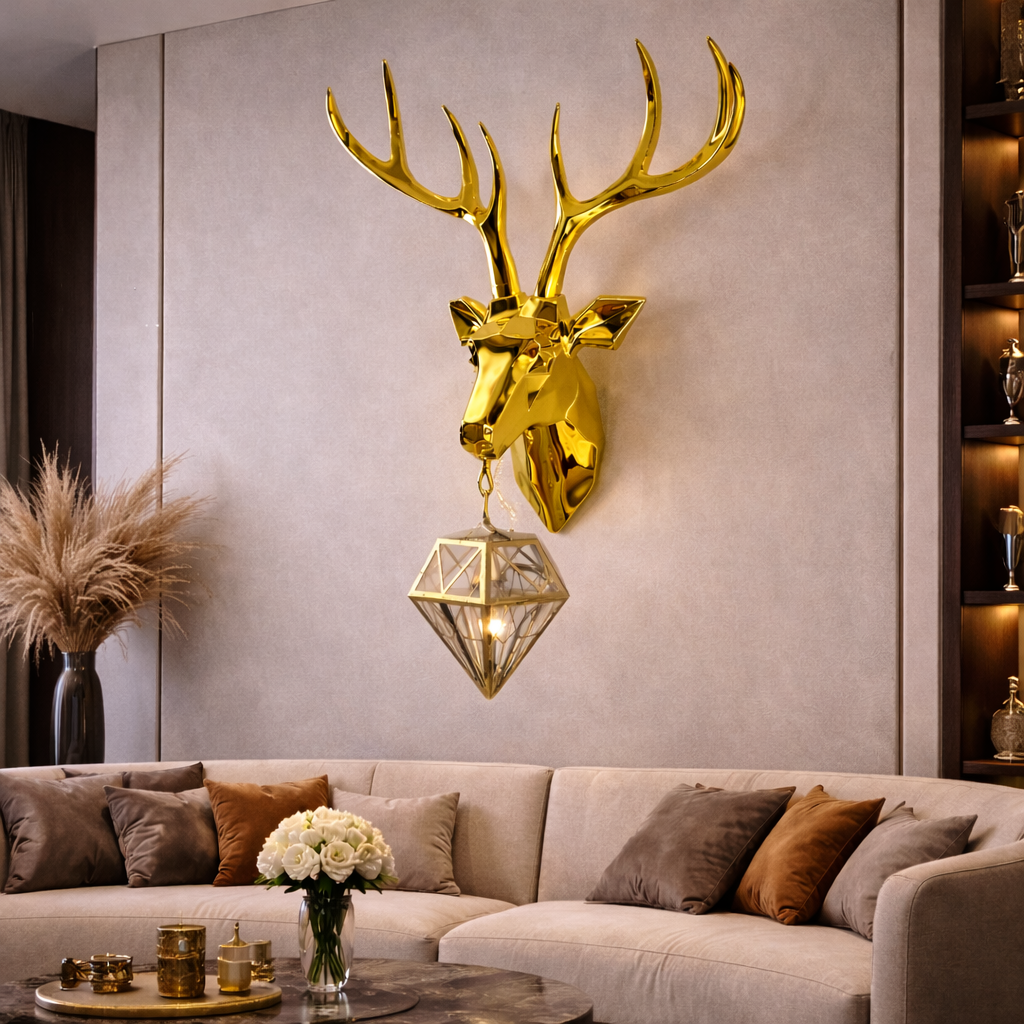 Deer With Diamond Hanging LED Wall Light