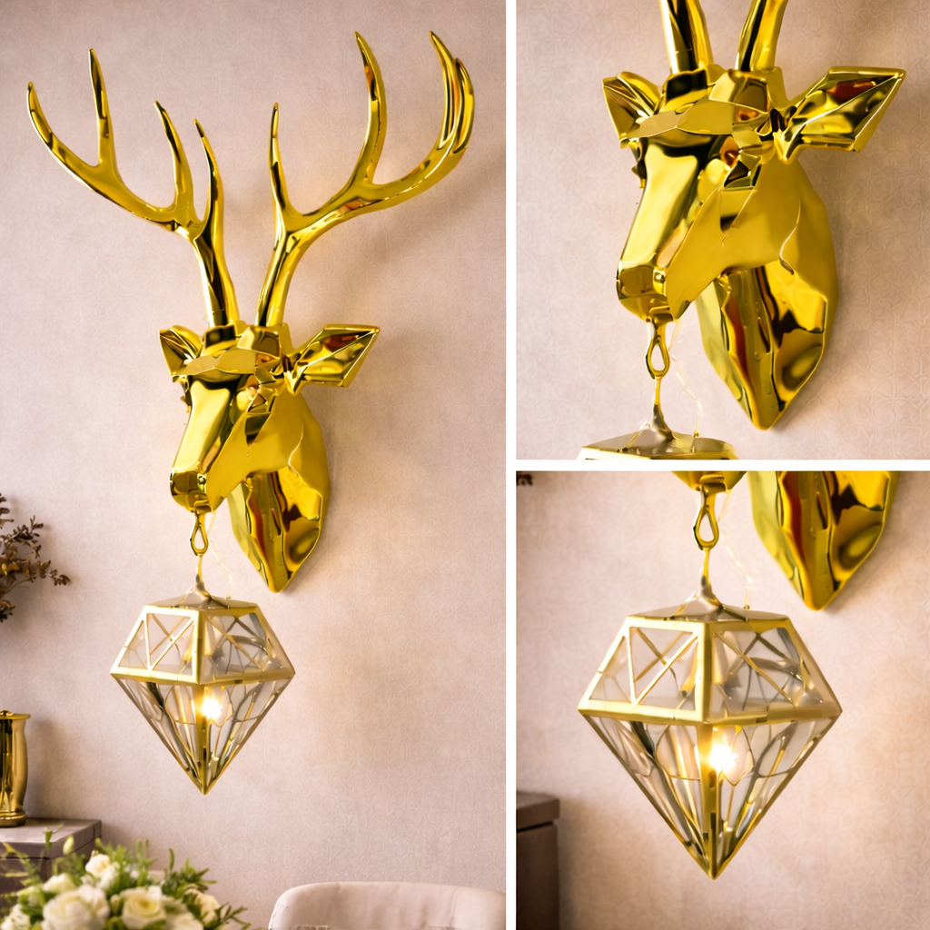 Deer With Diamond Hanging LED Wall Light