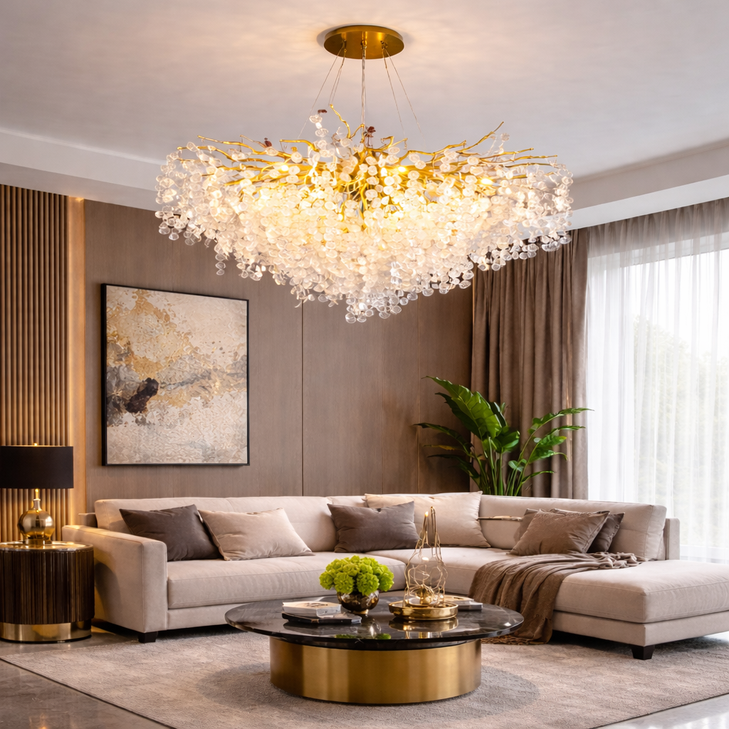 Elegant French Crystal Chandelier