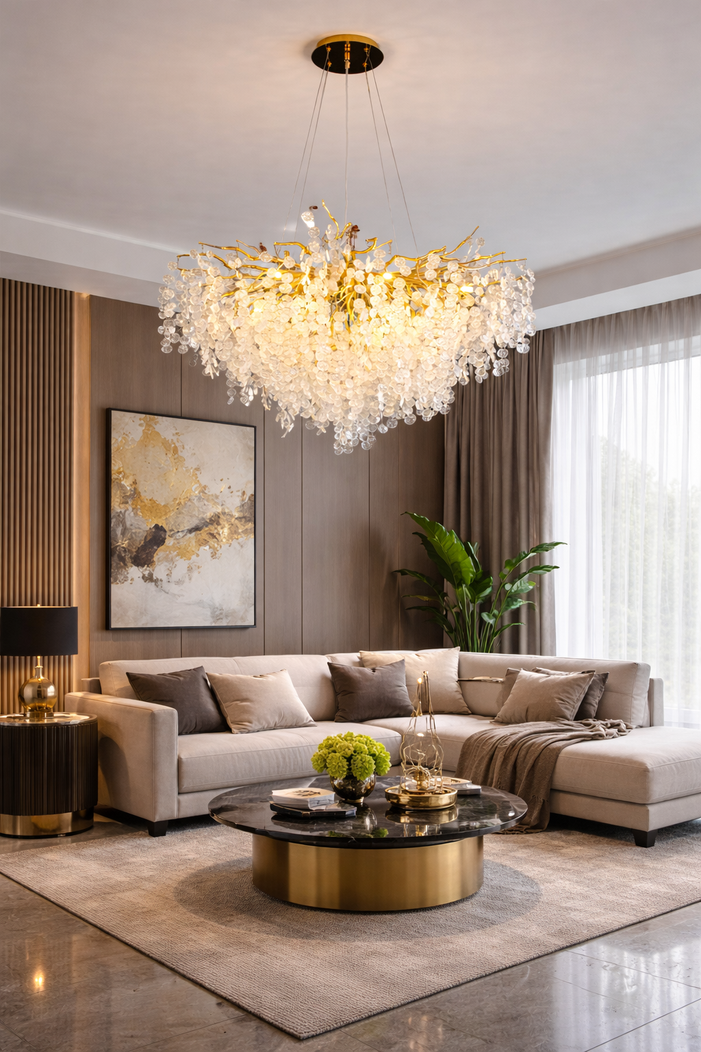 Elegant French Crystal Chandelier