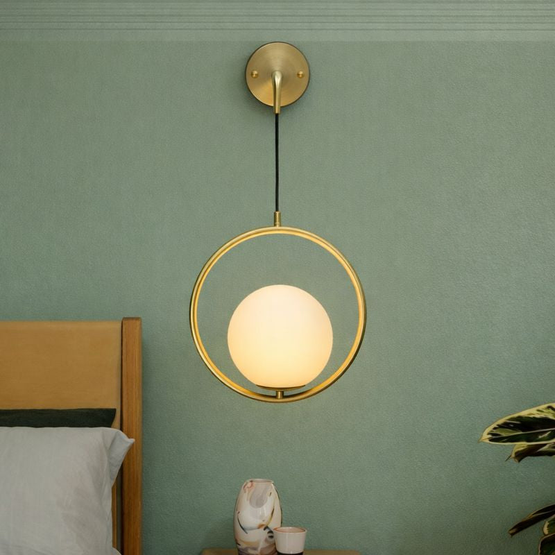 Elegant Metal Ring Wall Light