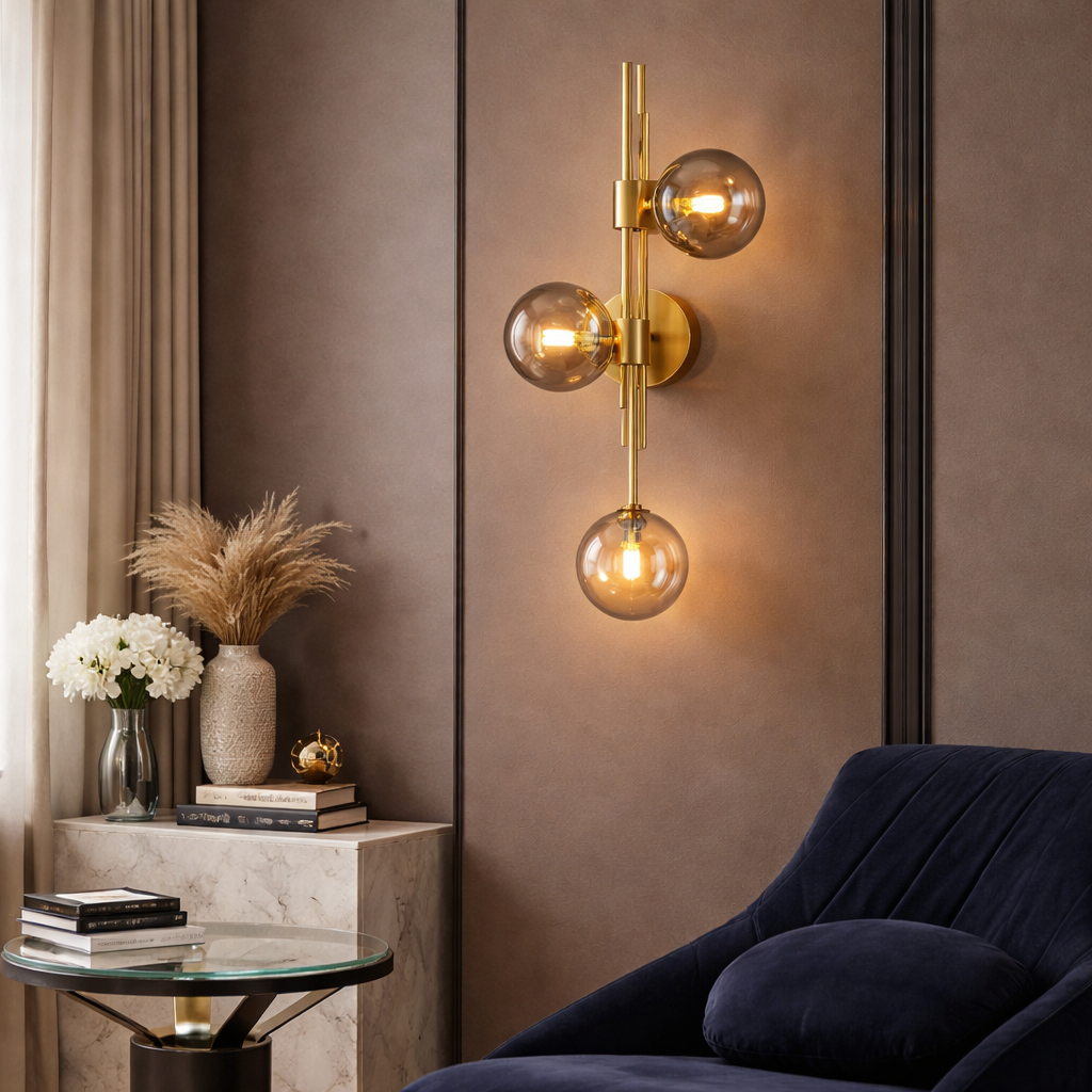 Glass Ball Wall Light