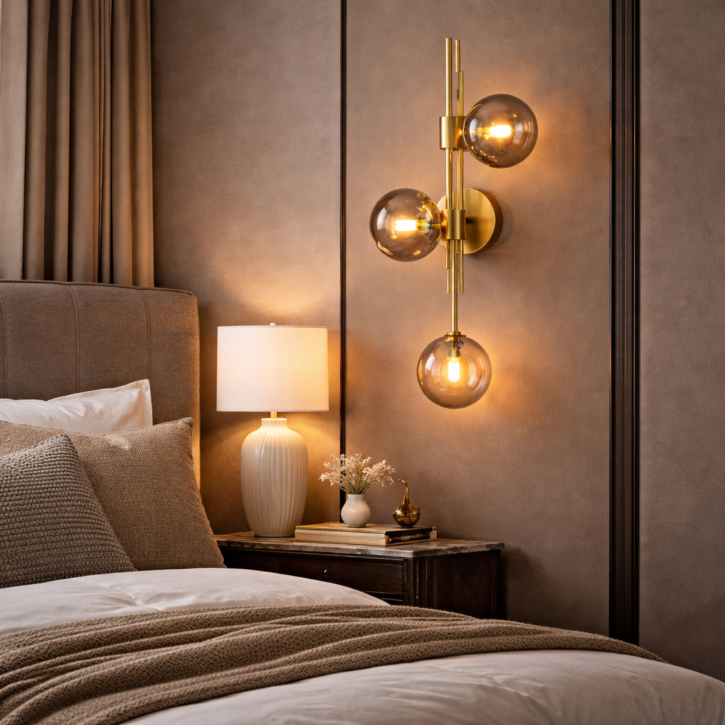 Glass Ball Wall Light