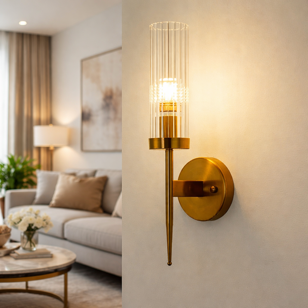 Glass Scone Wall Light