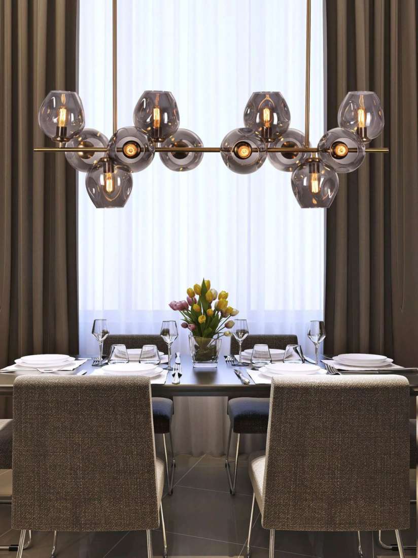 Artistic Shaded Glass LED Lamp Chandelier Light