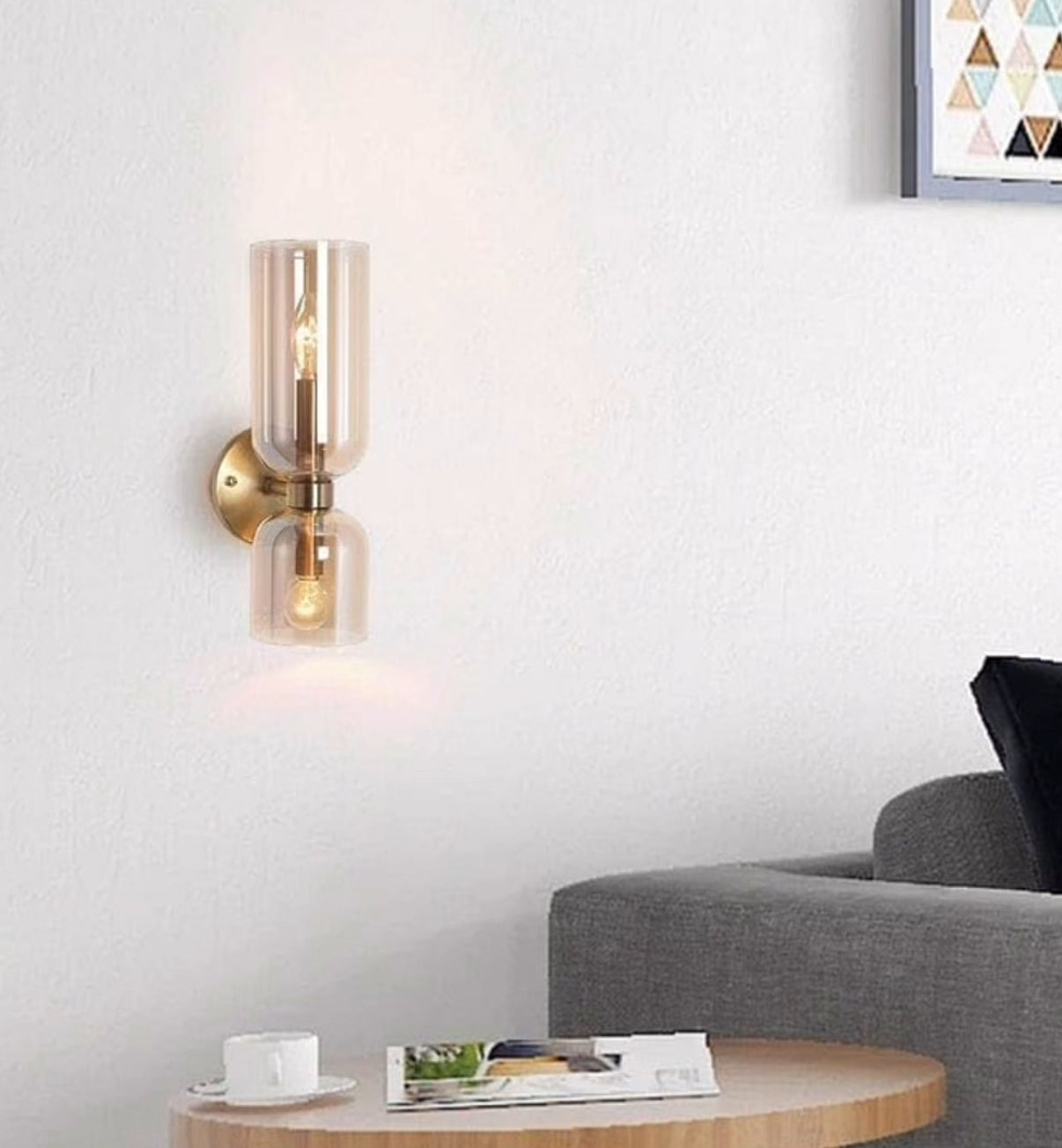 Double Glass Updown Wall Lamp
